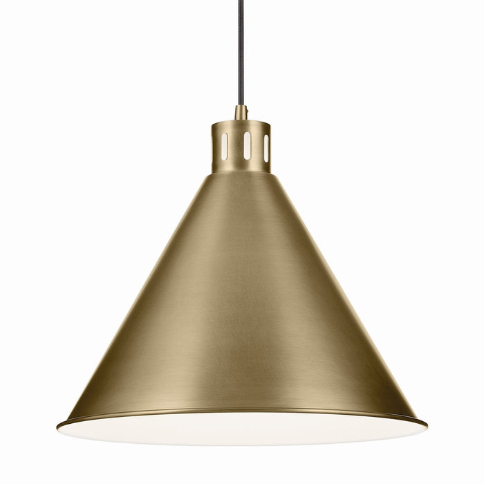 Myhouse Lighting Kichler - 52177NBR - One Light Pendant - Zailey - Natural Brass