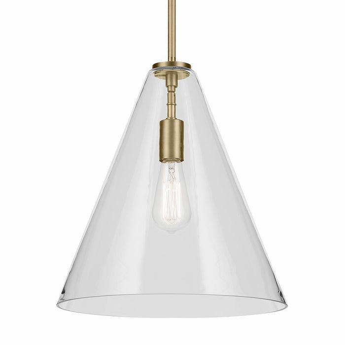 Myhouse Lighting Kichler - 42200NBR - One Light Pendant - Everly - Natural Brass