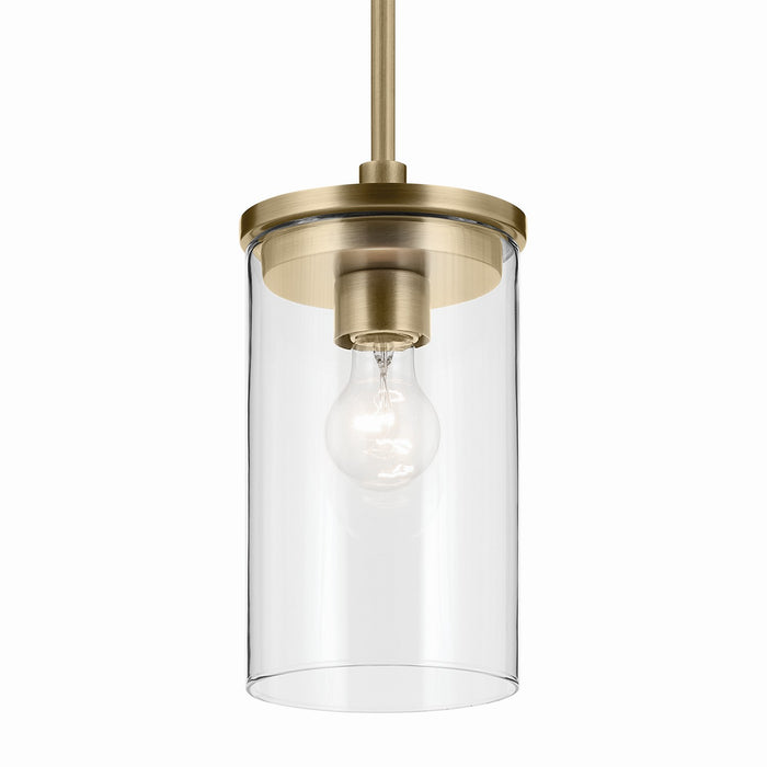 Myhouse Lighting Kichler - 43996NBR - One Light Mini Pendant - Crosby - Natural Brass