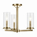 Myhouse Lighting Kichler - 43997NBR - Three Light Convertible Semi Flush - Crosby - Natural Brass