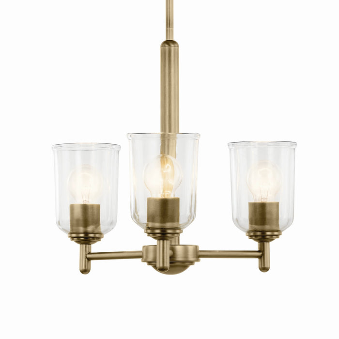 Myhouse Lighting Kichler - 43670NBRCLR - Three Light Mini Chandelier - Shailene - Natural Brass