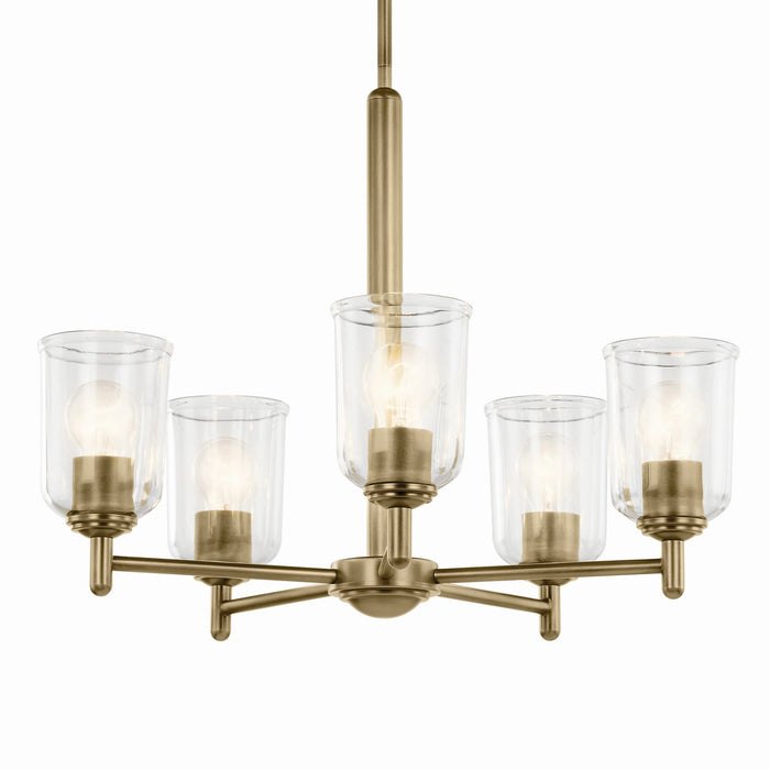 Myhouse Lighting Kichler - 43671NBRCLR - Five Light Chandelier - Shailene - Natural Brass