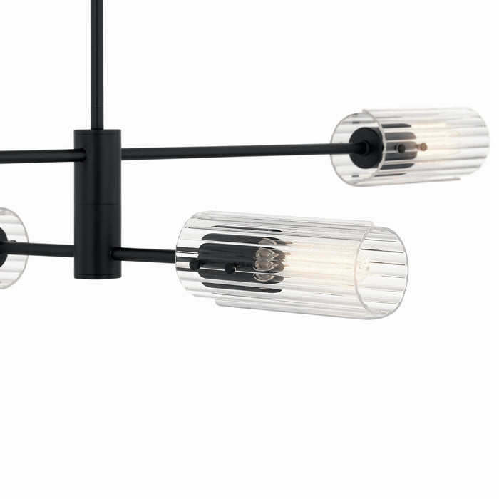 Myhouse Lighting Kichler - 52681BK - Four Light Linear Chandelier - Velestino - Black