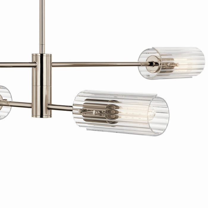 Myhouse Lighting Kichler - 52681PN - Four Light Linear Chandelier - Velestino - Polished Nickel