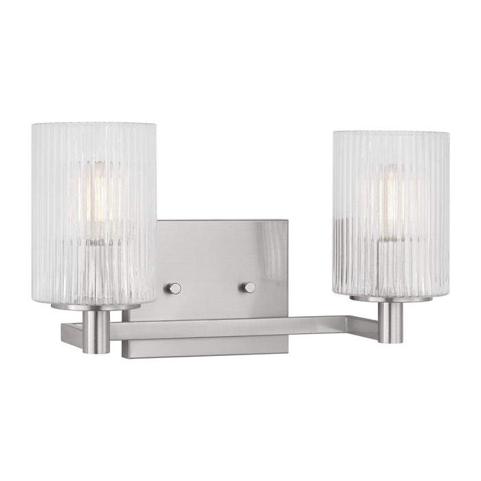 Myhouse Lighting Generation Lighting - GLV1042EN/BS - Two Light Wall / Bath - Lando - Brushed Steel