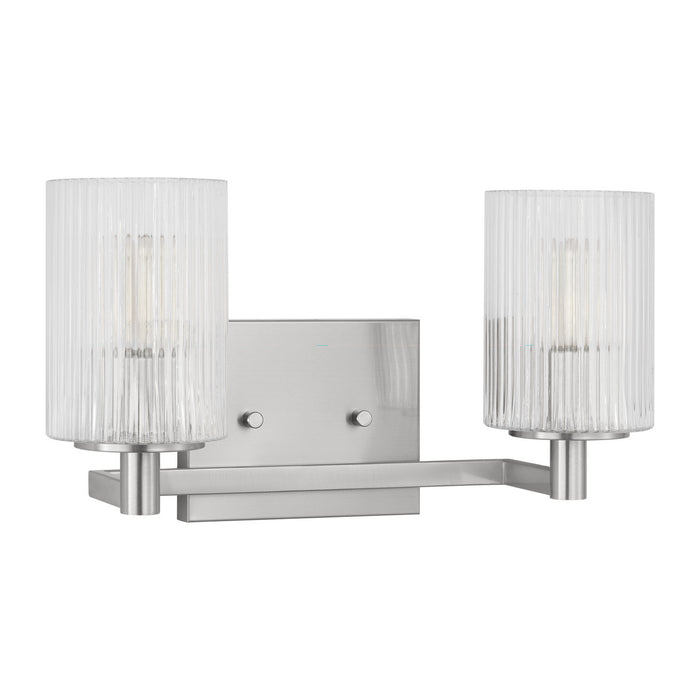 Myhouse Lighting Generation Lighting - GLV1042EN/BS - Two Light Wall / Bath - Lando - Brushed Steel