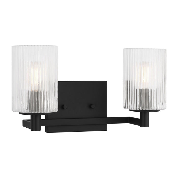 Myhouse Lighting Generation Lighting - GLV1042EN/MBK - Two Light Wall / Bath - Lando - Midnight Black