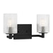 Myhouse Lighting Generation Lighting - GLV1042EN/MBK - Two Light Wall / Bath - Lando - Midnight Black