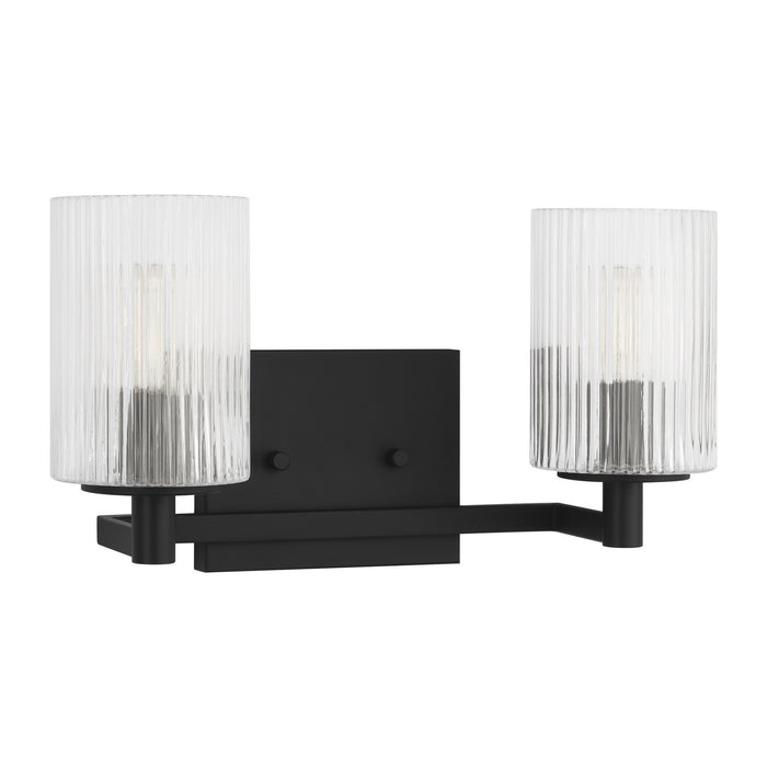 Myhouse Lighting Generation Lighting - GLV1042EN/MBK - Two Light Wall / Bath - Lando - Midnight Black