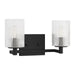 Myhouse Lighting Generation Lighting - GLV1042EN/MBK - Two Light Wall / Bath - Lando - Midnight Black