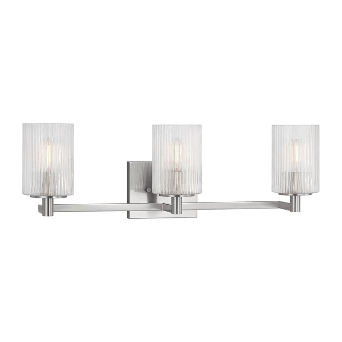 Myhouse Lighting Generation Lighting - GLV1043EN/BS - Three Light Wall / Bath - Lando - Brushed Steel