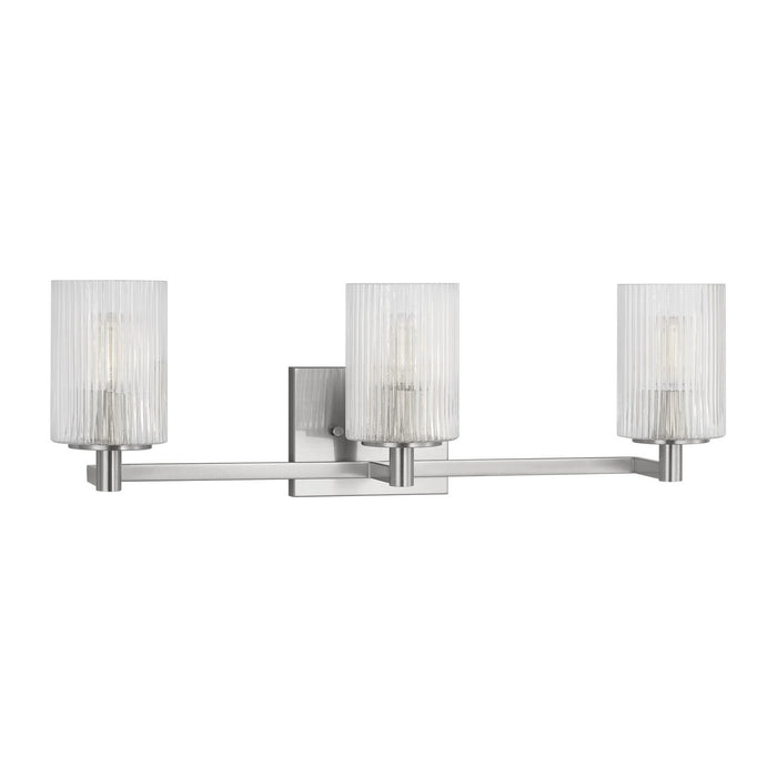 Myhouse Lighting Generation Lighting - GLV1043EN/BS - Three Light Wall / Bath - Lando - Brushed Steel