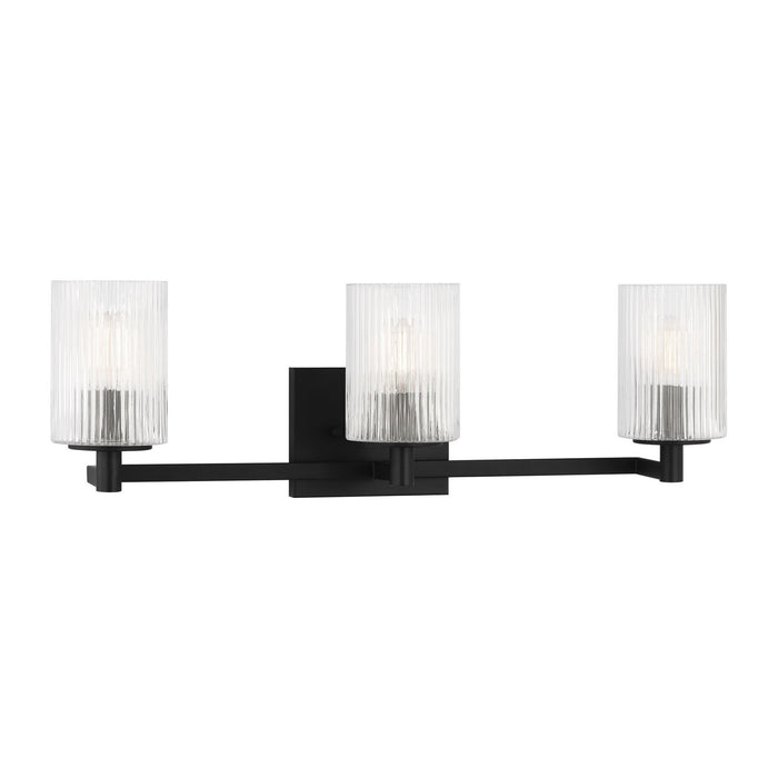 Myhouse Lighting Generation Lighting - GLV1043EN/MBK - Three Light Wall / Bath - Lando - Midnight Black