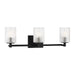 Myhouse Lighting Generation Lighting - GLV1043EN/MBK - Three Light Wall / Bath - Lando - Midnight Black