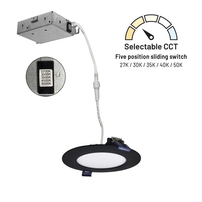 Myhouse Lighting Nora Lighting - NFLAT-R4TWB - LED Downlight - Black