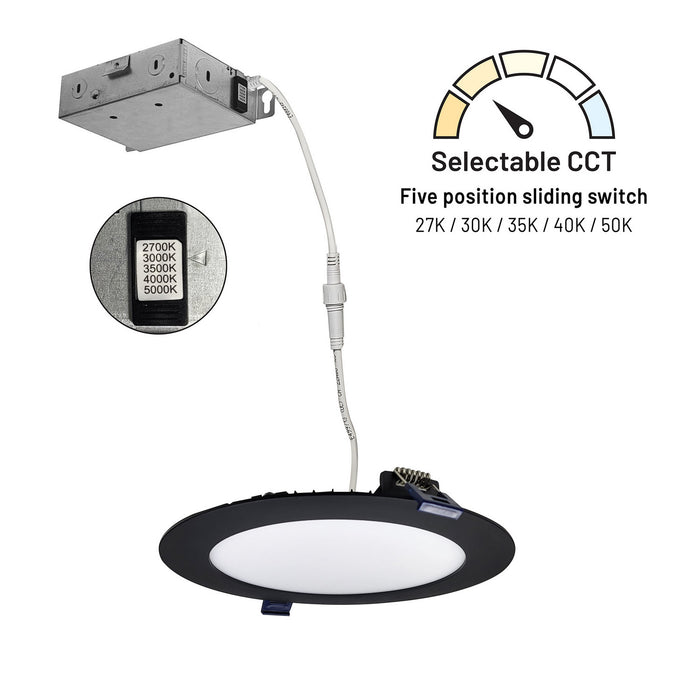 Myhouse Lighting Nora Lighting - NFLAT-R6TWB - LED Downlight - Black