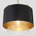 Myhouse Lighting Quorum - 8012-5980 - One Light Pendant - Matte Black/Aged Brass