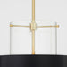 Myhouse Lighting Quorum - 8013-5980 - One Light Pendant - Matte Black/Aged Brass