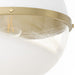 Myhouse Lighting Quorum - 82-12-0880 - One Light Pendant - Studio White w/ Aged Brass