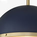 Myhouse Lighting Quorum - 82-14-3280 - One Light Pendant - Blue w/ Aged Brass