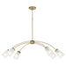 Myhouse Lighting Quorum - 6877-6-80 - Six Light Linear Chandelier - Arpeggio - Aged Brass