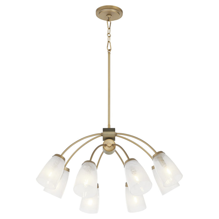 Myhouse Lighting Quorum - 6077-8-80 - Eight Light Chandelier - Arpeggio - Aged Brass