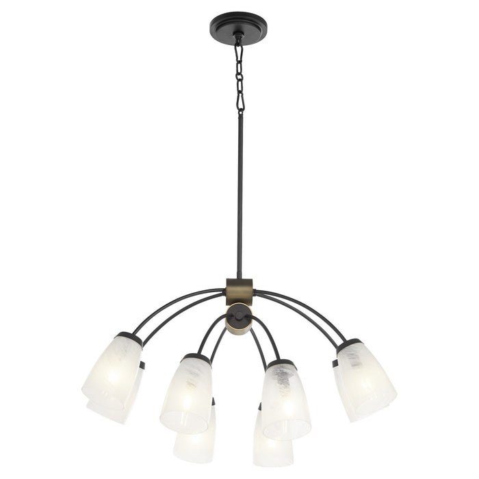 Myhouse Lighting Quorum - 6077-8-59 - Eight Light Chandelier - Arpeggio - Matte Black