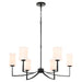 Myhouse Lighting Quorum - 681-6-59 - Six Light Chandelier - Ayala - Matte Black