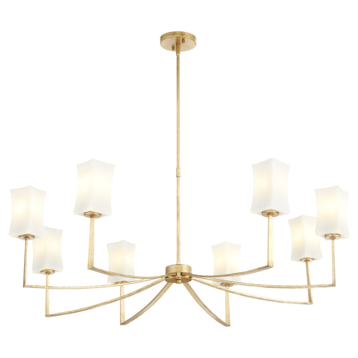 Myhouse Lighting Quorum - 681-8-74 - Eight Light Chandelier - Ayala - Gold Leaf