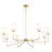 Myhouse Lighting Quorum - 681-8-74 - Eight Light Chandelier - Ayala - Gold Leaf