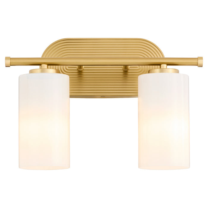 Myhouse Lighting Quorum - 5228-2-80 - Two Light Vanity - Belinder - Aged Brass