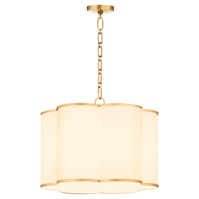 Myhouse Lighting Quorum - 8228-4-47 - Four Light Pendant - Belinder - Non-Lacquered Brass