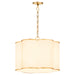 Myhouse Lighting Quorum - 8228-4-47 - Four Light Pendant - Belinder - Non-Lacquered Brass