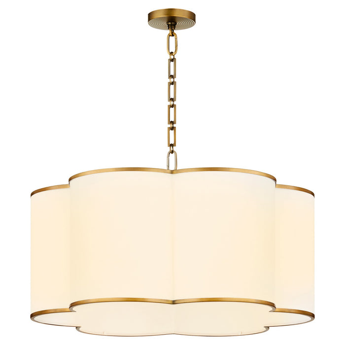 Myhouse Lighting Quorum - 8228-6-47 - Six Light Pendant - Belinder - Non-Lacquered Brass