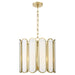 Myhouse Lighting Quorum - 824-4-80 - Four Light Pendant - Belleview - Aged Brass