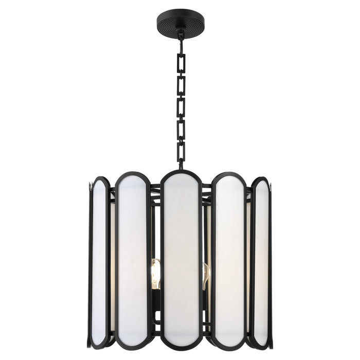 Myhouse Lighting Quorum - 824-4-59 - Four Light Pendant - Belleview - Matte Black