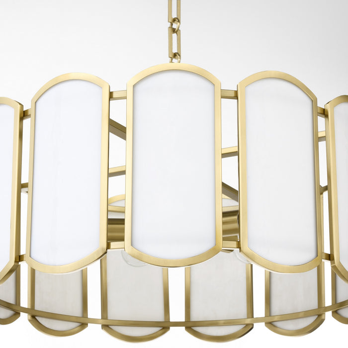 Myhouse Lighting Quorum - 824-5-80 - Five Light Pendant - Belleview - Aged Brass