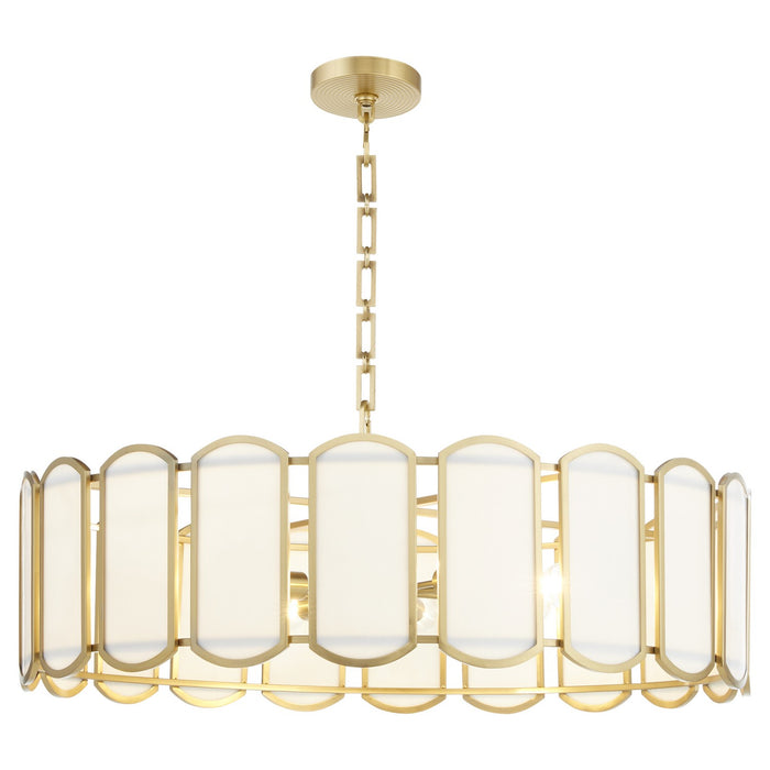 Myhouse Lighting Quorum - 824-8-80 - Eight Light Pendant - Belleview - Aged Brass