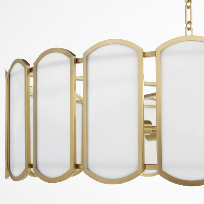 Myhouse Lighting Quorum - 824-8-80 - Eight Light Pendant - Belleview - Aged Brass