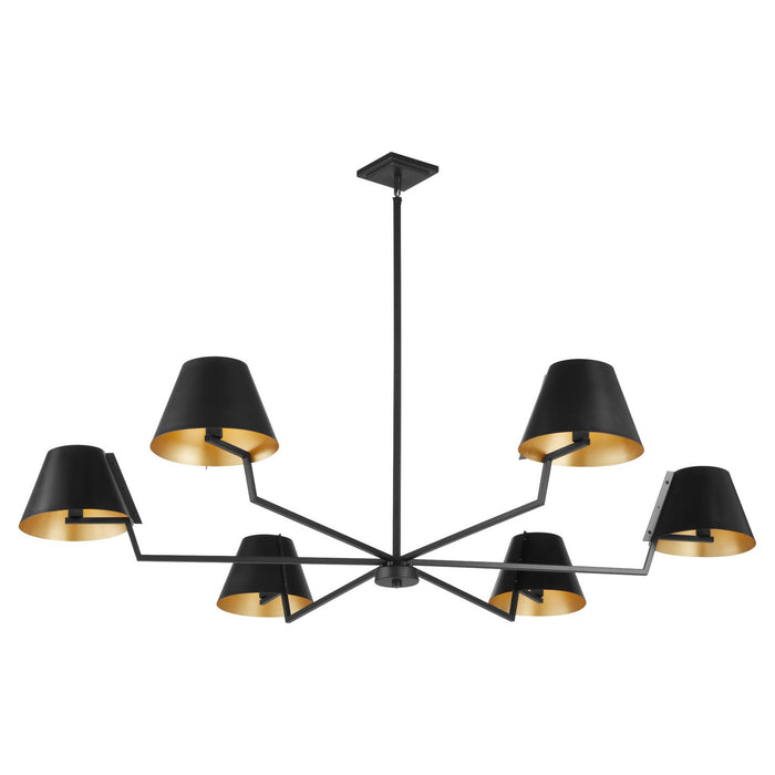 Myhouse Lighting Quorum - 668-6-59 - Six Light Chandelier - Bliss - Matte Black