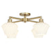 Myhouse Lighting Quorum - 3221-26-80 - Four Light Flush Mount - Cassini - Aged Brass