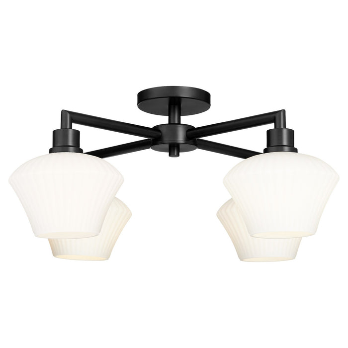 Myhouse Lighting Quorum - 3221-26-59 - Four Light Flush Mount - Cassini - Matte Black