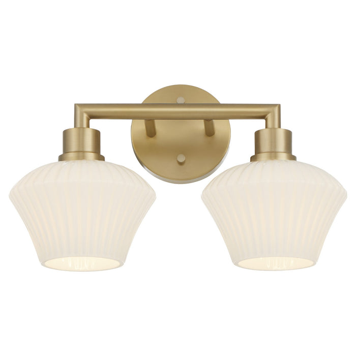 Myhouse Lighting Quorum - 5221-2-80 - Two Light Vanity - Cassini - Aged Brass