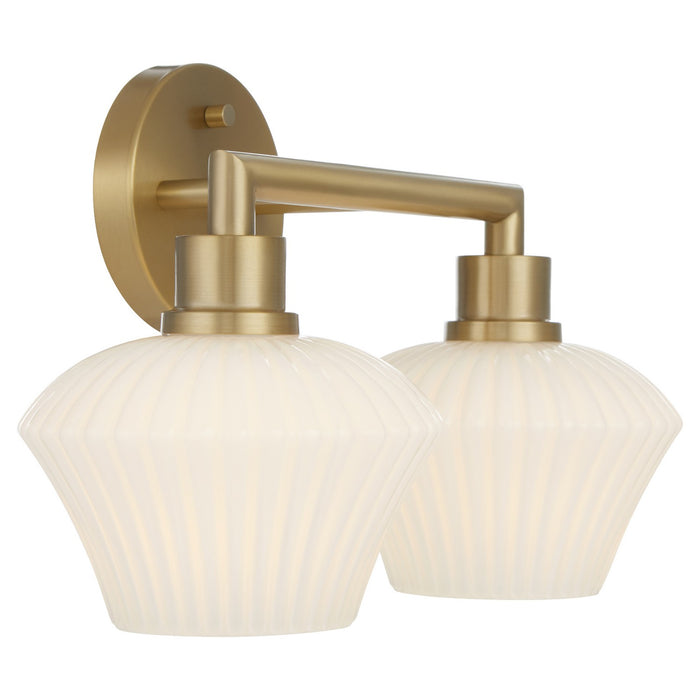 Myhouse Lighting Quorum - 5221-2-80 - Two Light Vanity - Cassini - Aged Brass