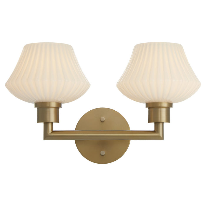 Myhouse Lighting Quorum - 5221-2-80 - Two Light Vanity - Cassini - Aged Brass