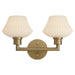 Myhouse Lighting Quorum - 5221-2-80 - Two Light Vanity - Cassini - Aged Brass