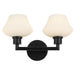 Myhouse Lighting Quorum - 5221-2-59 - Two Light Vanity - Cassini - Matte Black