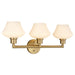 Myhouse Lighting Quorum - 5221-3-80 - Three Light Vanity - Cassini - Aged Brass