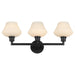 Myhouse Lighting Quorum - 5221-3-59 - Three Light Vanity - Cassini - Matte Black