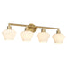 Myhouse Lighting Quorum - 5221-4-80 - Four Light Vanity - Cassini - Aged Brass